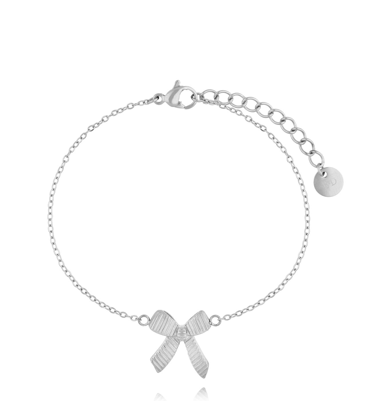 Bransoletka z kokardką srebrna BSA0850