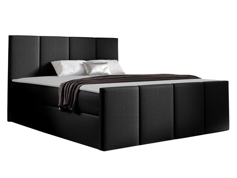 Łóżko kontynentalne MIRJAN 24 Lars 160x200 czarny 1 szt.