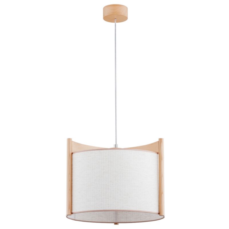 Lampa wisząca Alfa Galdi jasne drewno-biała wym: 95 x 45 x 45 cm 1xE27 x 15W 1 szt.