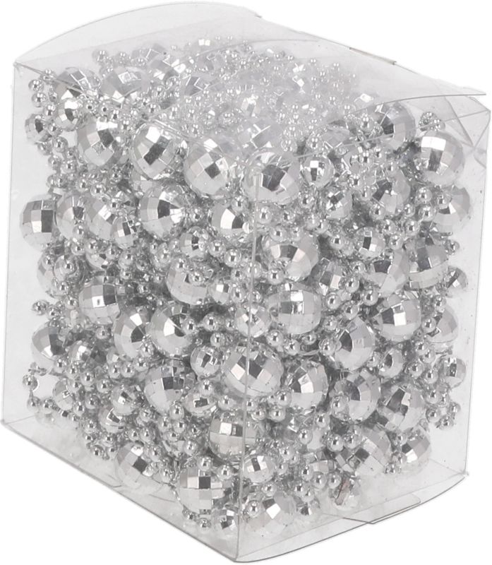 Korale z kulami Disco srebrne 5 m