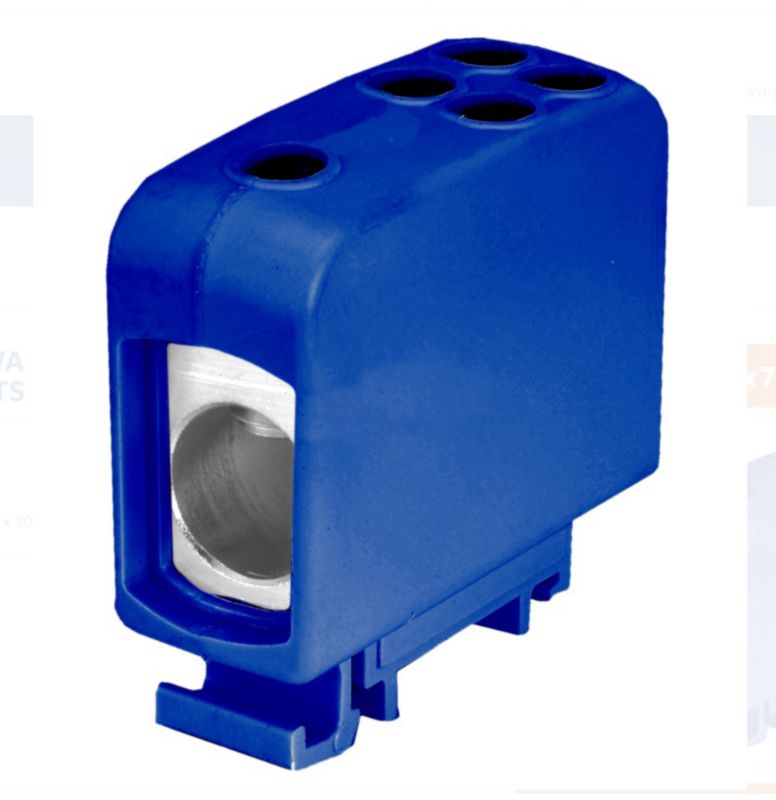 Złączka szynowa Simet 1-torowa AL/CU 70mm niebieska ZGG1 x 70/4 16n 1 szt.