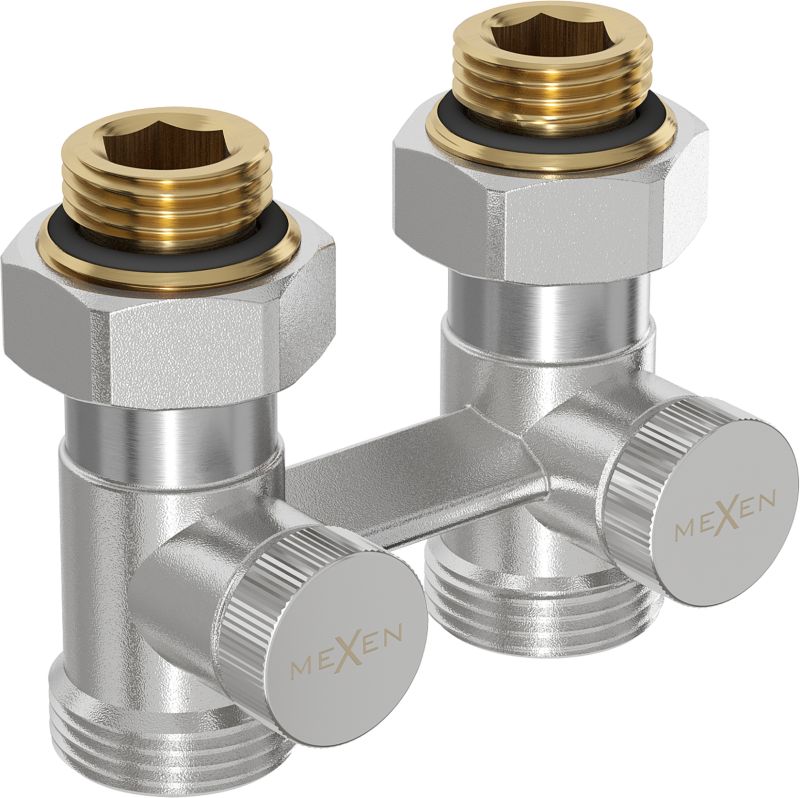 Zawór grzejnikowy prosty Mexen W912 nikiel 1 szt.