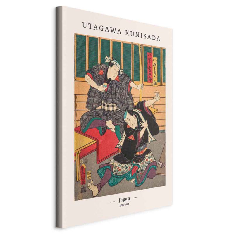 Obraz Artgeist Japoński drzeworyt 60 x 90 cm płótno włoskie 1 szt