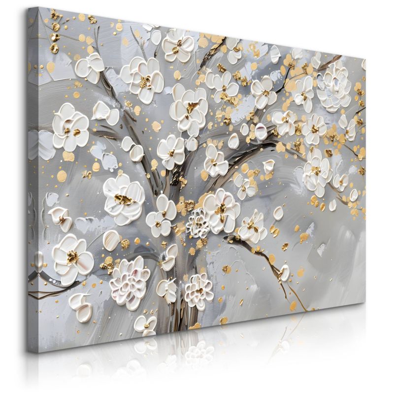 Obraz Muralo Kwiaty Abstrakcja Malarstwo Beton 120x80 1 szt.