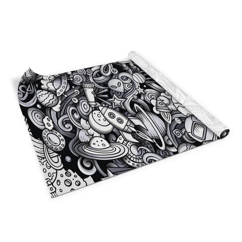 Samoprzylepna okleina Tulup 100x50 cm Kosmos styl kreskówki 1 szt.