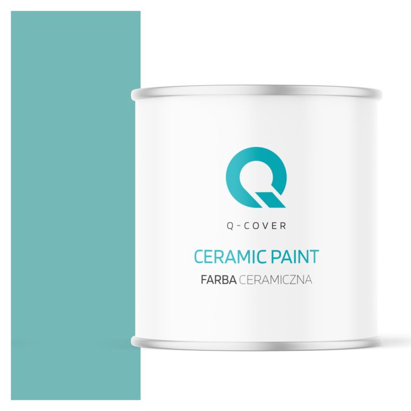 Farba Ceramiczna Do Ścian i Sufitów Q-Cover Turkusowy H1441 Głęboki Mat 2L