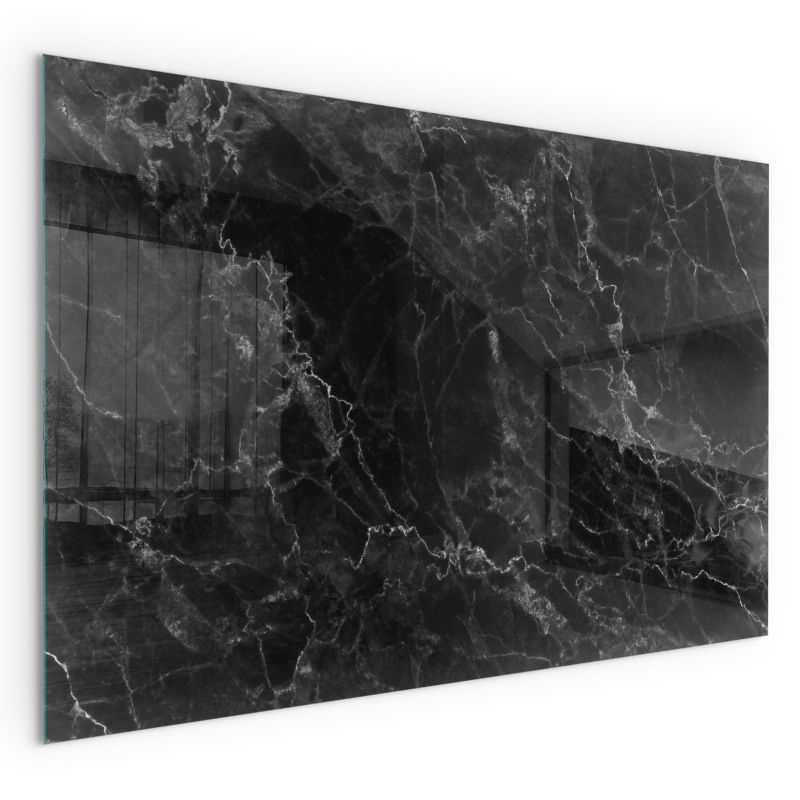 Szklana Podkładka Pod Kominek Prostokąt Wallfluent 100x70 cm Elegancka marmurowa faktura 1 szt.