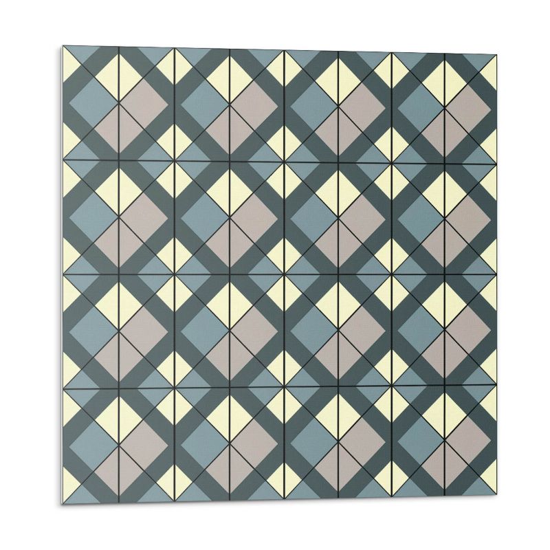 Kafelki samoprzylepne Wallfluent 30x30 cm Wzór geometryczny w kratkę 9 szt.
