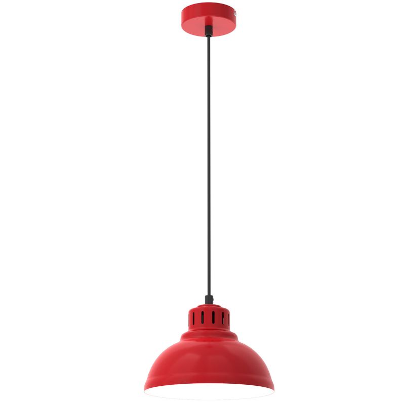 Lampa wisząca Luminex Sven czerwony matowa-biała-czarna wym: 110 x 21 x 21 cm 1xE27 x 15W 1 szt.