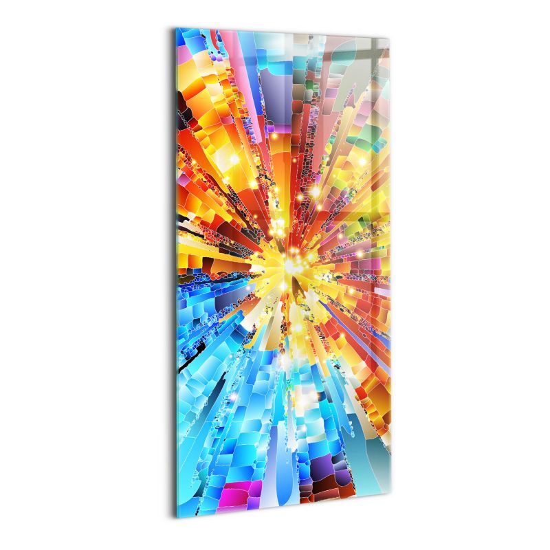 Szklany Obraz Ścienny Wallfluent 60x120 cm Kompozycja 3D nasycone kolory 1 szt.