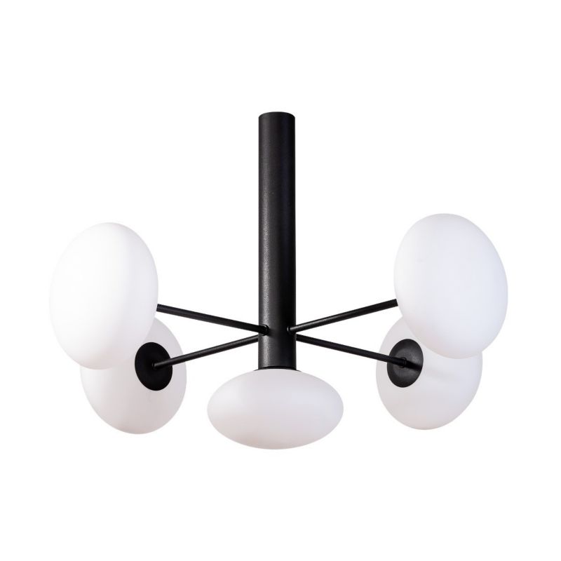 Lampa sufitowa Zuma Line Omi czarno-biała wym: 46 x 69 x 69 cm 5xG9 x 5W 1 szt.