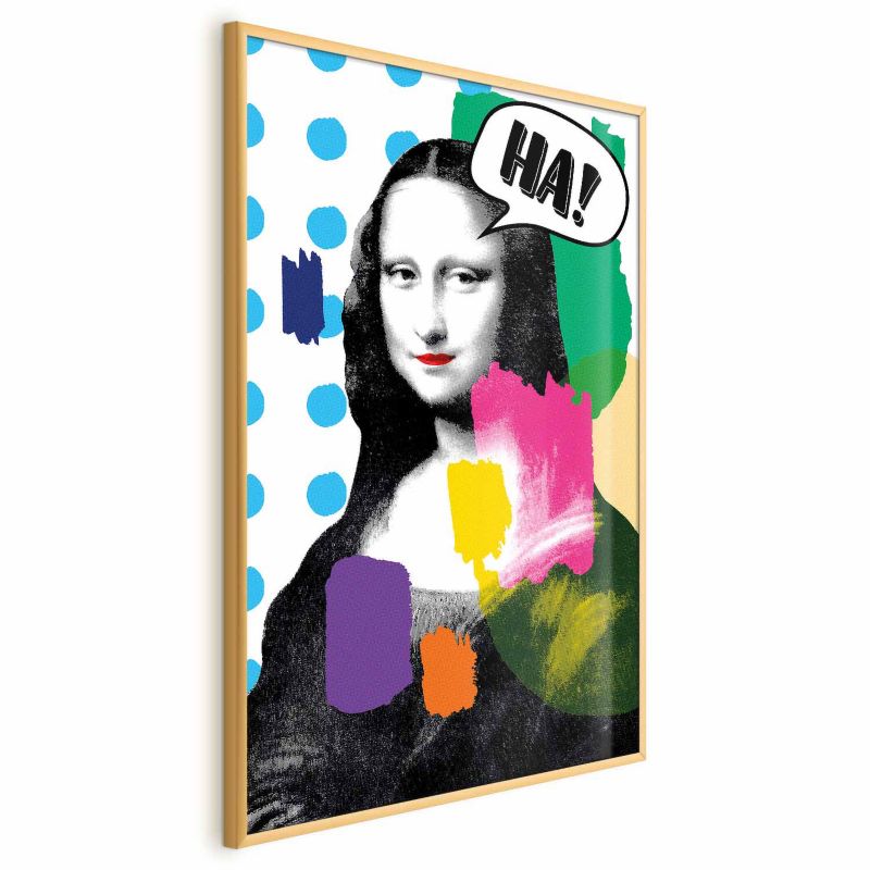 Plakat Artgeist Mona Lisa Pop-art 21x30 cm z ramą złotą 1 szt