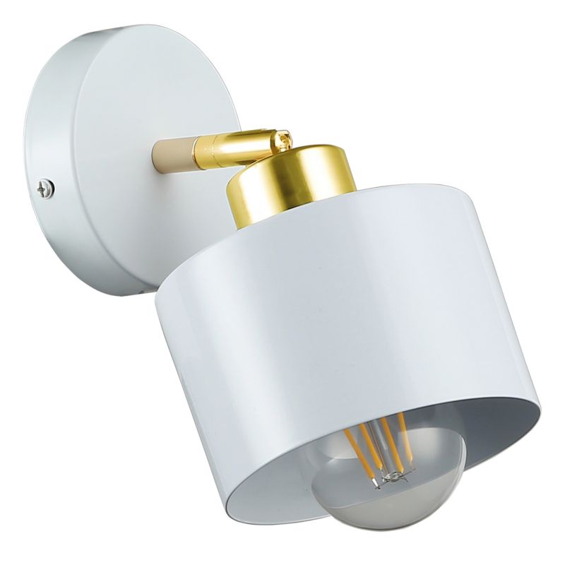 Kinkiet ścienny E27 LED MasterLED Elza ruchomy IP20 biały złoty lampa 1 szt.