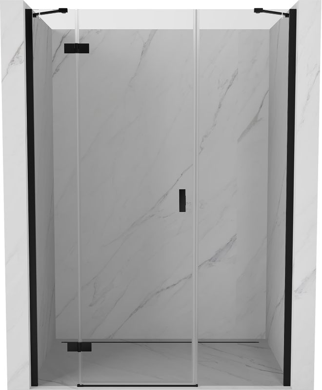 Drzwi prysznicowe uchylne Mexen Mist-H czarne 135 cm 1 szt