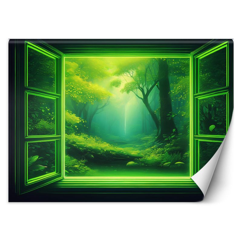 Fototapeta Feeby Widok z okna Zielony Las Natura 250x175 1 szt