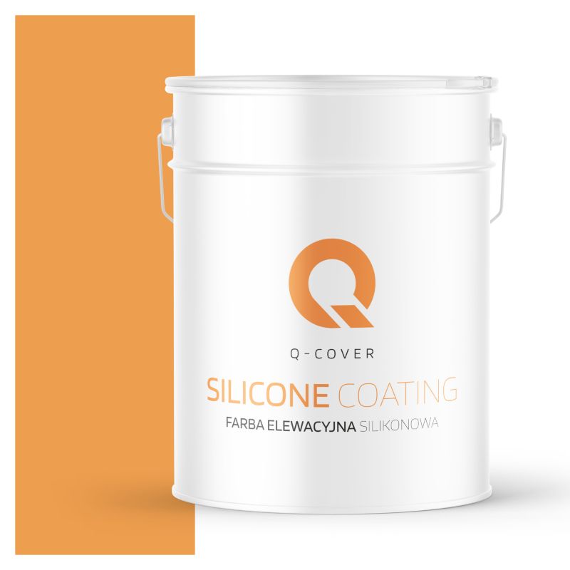 Farba Elewacyjna Silikonowa Fasadowa Q-Cover Pomarańczowy F766 10L