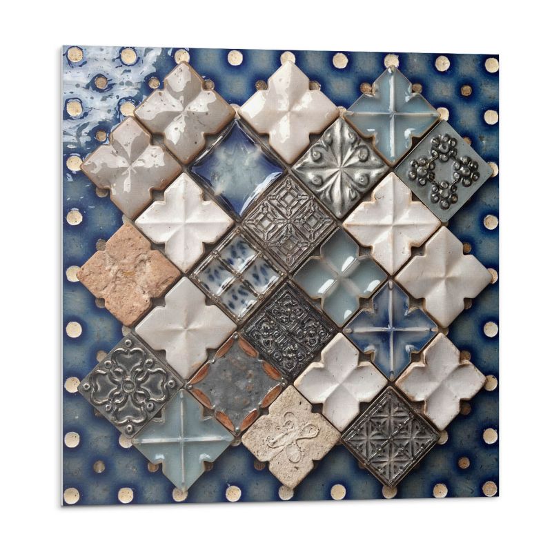 Kafelki samoprzylepne Wallfluent 30x30 cm Kaflowy motyw mozaiki 9 szt.