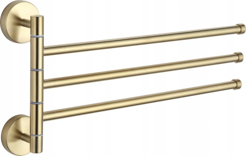 Wieszak na ręcznik obrotowy Mexen Inny złoty 36,8x19,5 cm 3 szt.