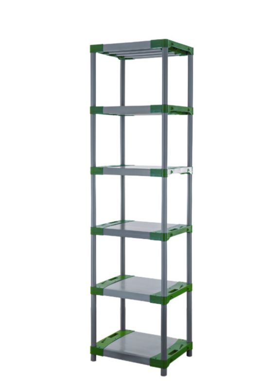 Regał plastikowy MODO24 zielony wzmocniony do piwnicy 222x90x46 cm modułowy wodoodporny eco 1 szt.