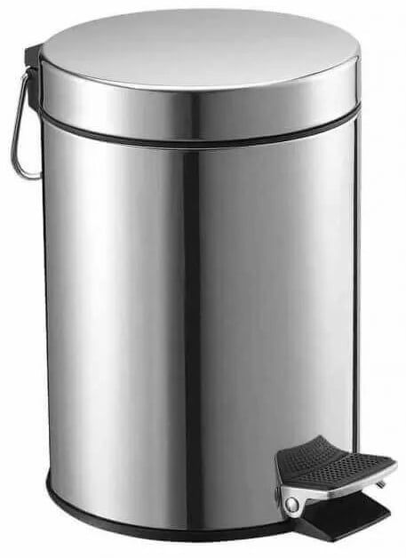 Kosz na śmieci Stella Standard 3l stal polerowana z wolnoopadającą pokrywą, 1 szt.