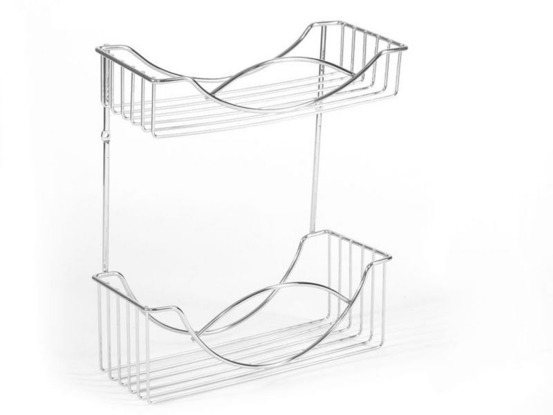 Koszyk łazienkowy wiszący AWD Interior chrom metalowy montaż ścienny 33cm 1 szt.