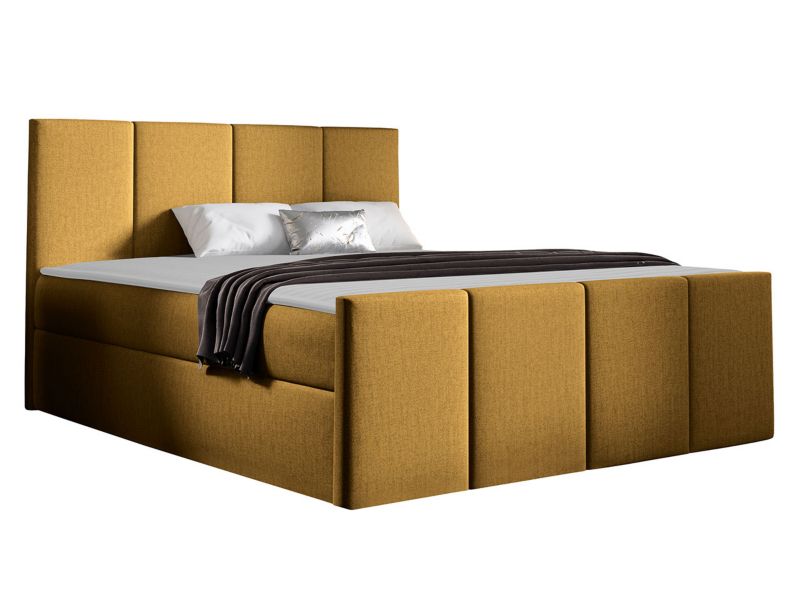 Łóżko kontynentalne MIRJAN 24 Lars 160x200 musztardowy 1 szt.