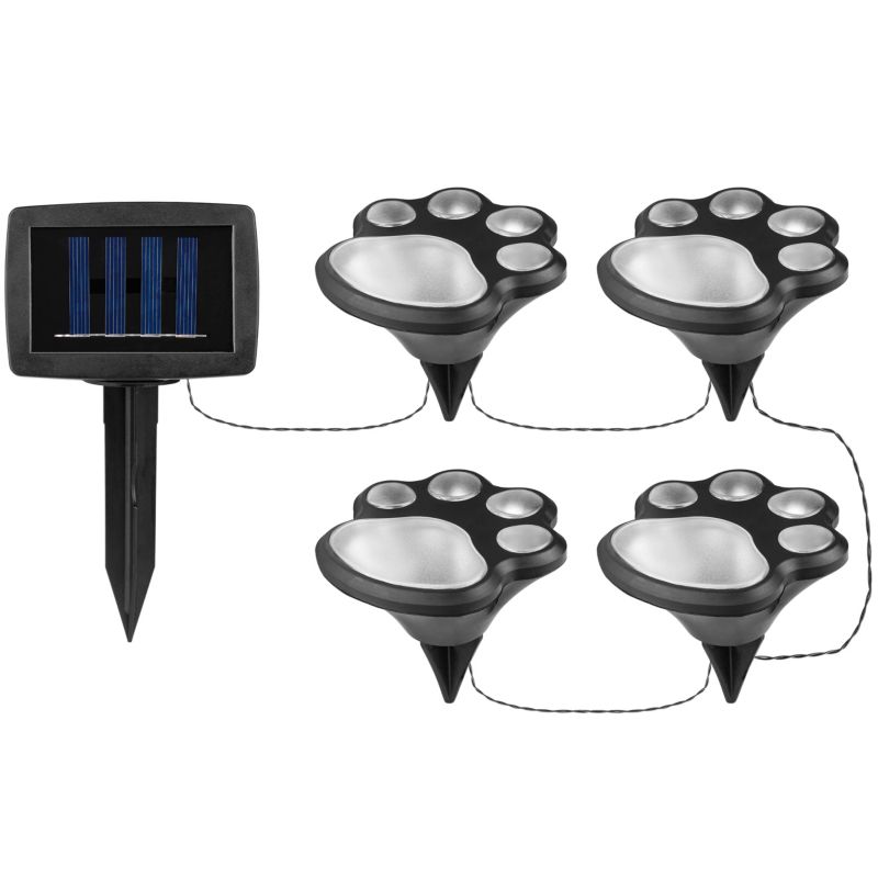 Lampka solarna LED MasterLED 4x psie łapki IP44 6500K zimna biel girlanda 1 szt.