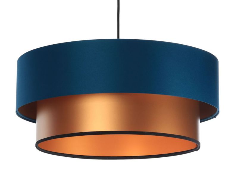Lampa Bps Koncept wisząca DOUBLE BLUE 60 granatowa/miedziana 1 szt