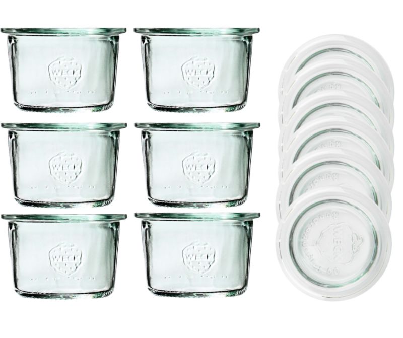 Słoiki MODO24 Weck 80 ml fi 60 mold z wiekami szklanymi 6 kpl.