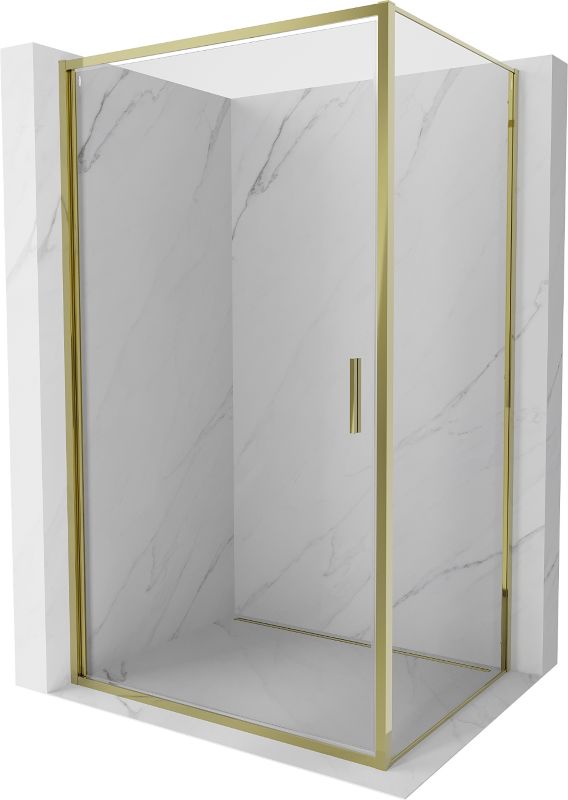Kabina prysznicowa Mexen Exo uchylna 95 x 75 cm transparent złota 1 szt.