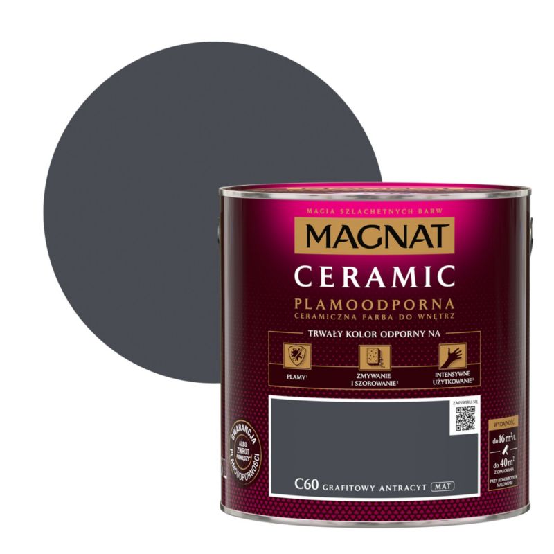 Farba Magnat Ceramic C60 grafitowy antracyt 2,5 l