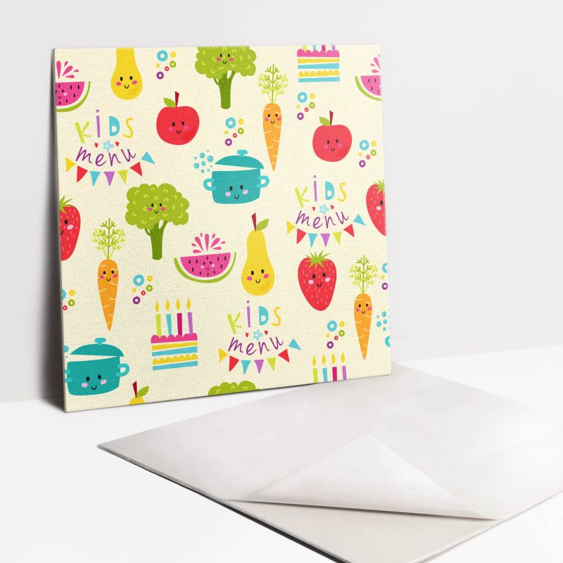 Kafelki samoprzylepne Tulup 30x30 cm Rysunkowe warzywa i owoce 9 szt. III