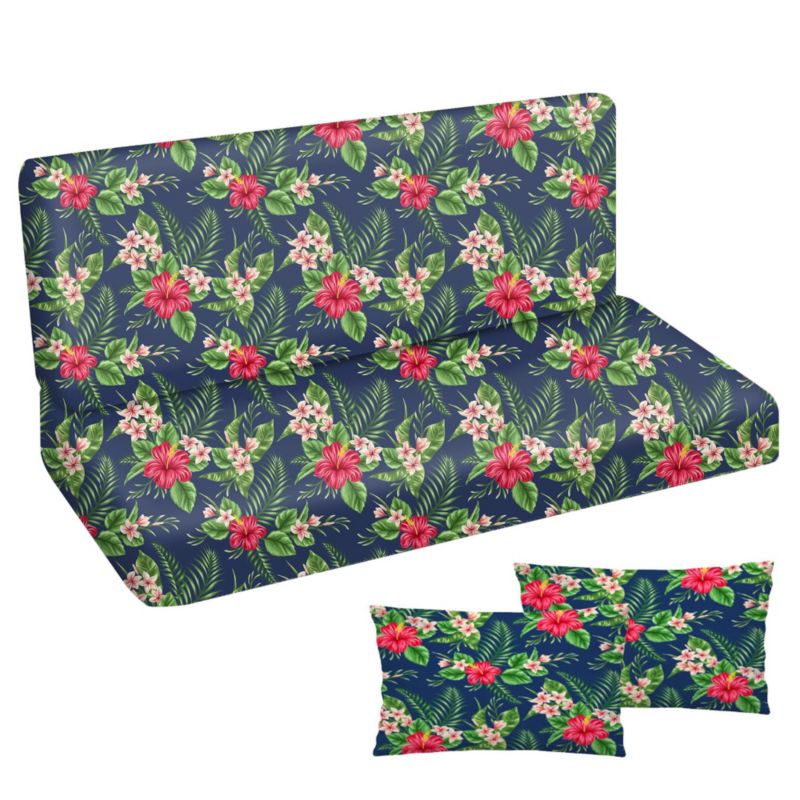 Poduszka materac na huśtawkę Premium FEROCITY Palm ciemny 100x50x50 1 szt.