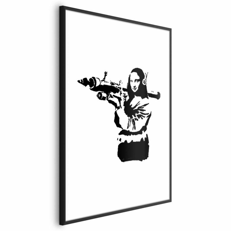 Plakat Artgeist Banksy Mona Lisa 21x30 cm z ramą czarną 1 szt