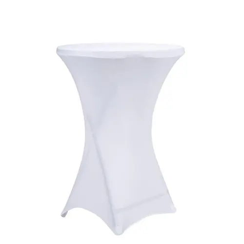 Pokrowiec na stolik koktajlowy kolor biały