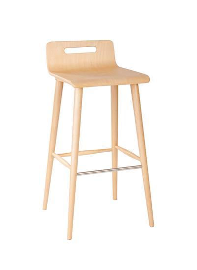 X-STOOL stołek barowy drewniany bukowy emaliowany Paged ( H-2090 )