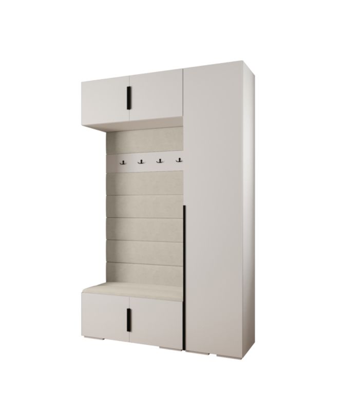 Garderoba do przedpokoju Abiks INOVA 1 Z19 biały+czarny+manila02 1szt.