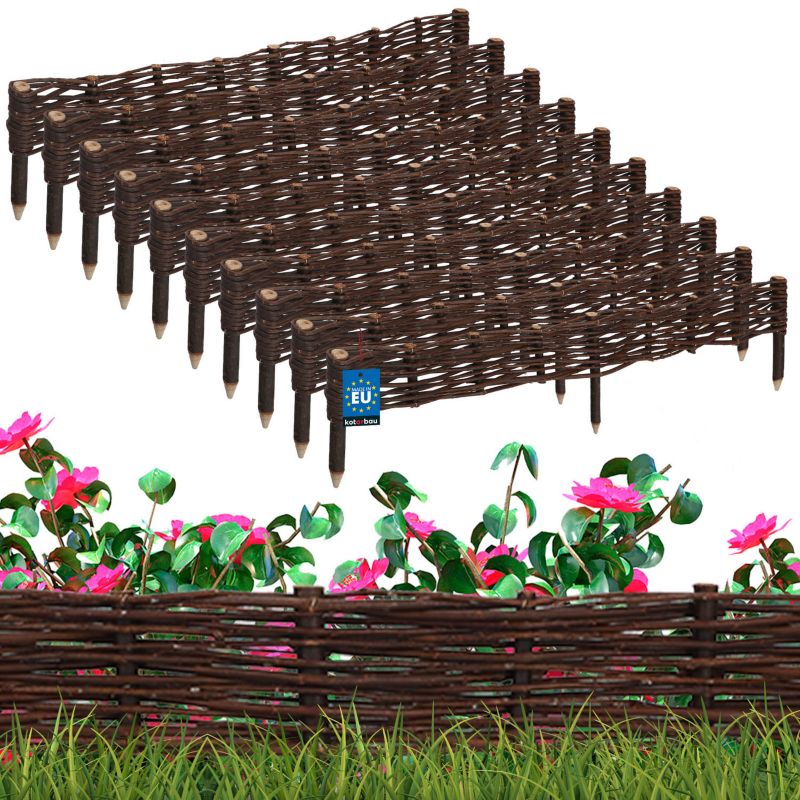 Płotek ogrodowy KOTARBAU wiklinowy 100x10 cm 10 szt.