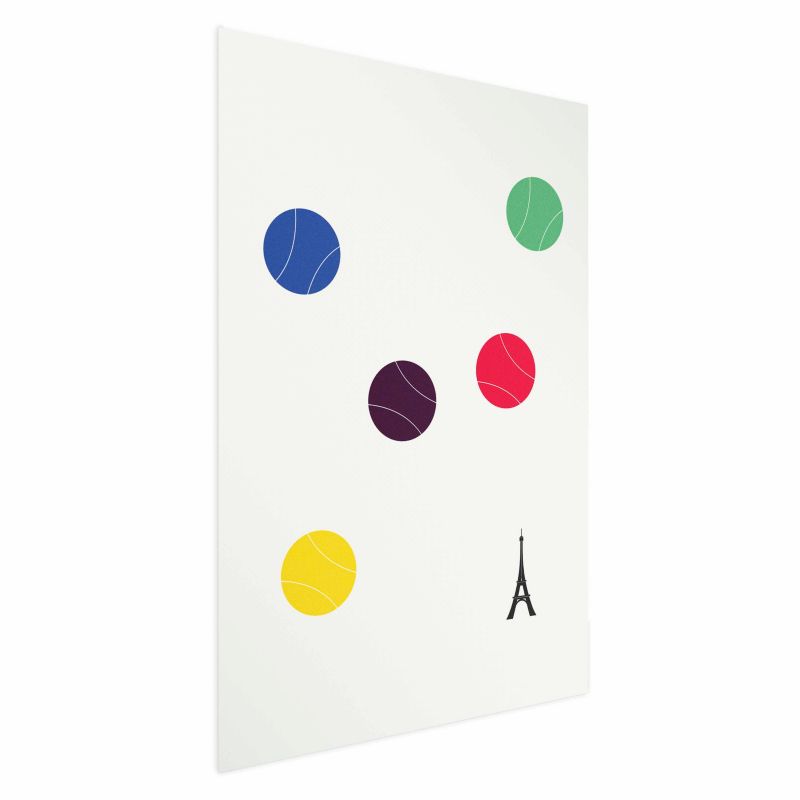 Plakat Artgeist Wieża Eiffla i tenis 21x30 cm bez ramy z marginesem 1 szt