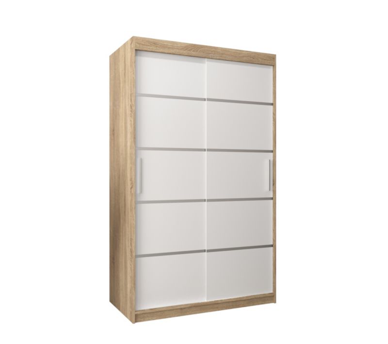 Szafa przesuwna Garderoba Abiks Verona 1 120 sonoma + biały 1 szt.