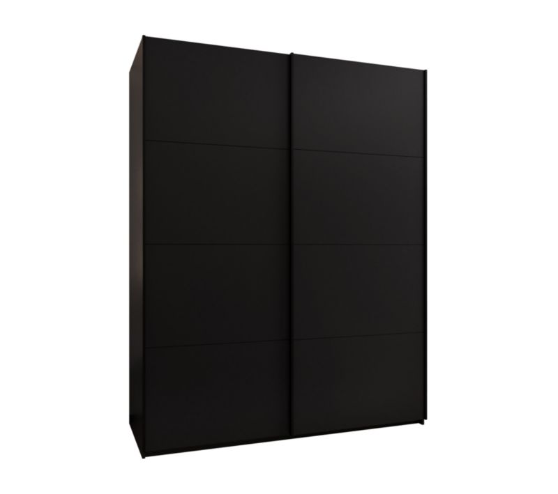 Szafa przesuwna Abiks LUX wysoka szer.200cm czarny/czarny/czarny 1szt.