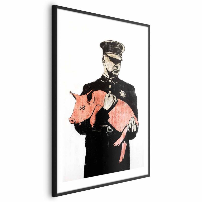 Plakat Artgeist Policyjna świnia 60x90 cm z ramą czarną 1 szt