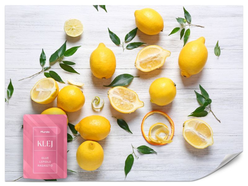 Fototapeta Muralo Cytryny Drewniany Stół Owoce 350x256 cm 1szt.