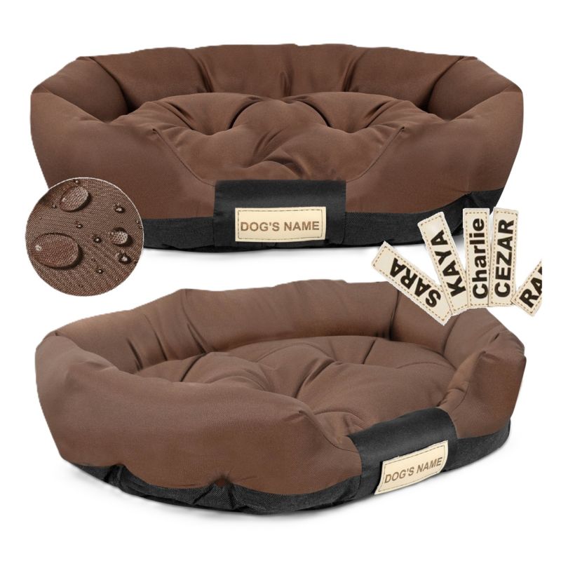 Legowisko dla psa Aio Factory personalizowane wodoodporne brązowe 115x95 cm 1szt