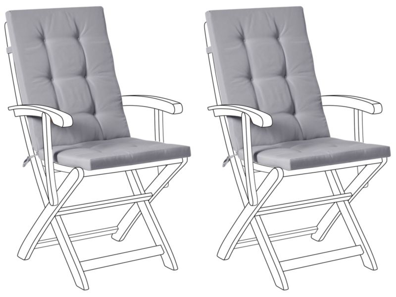 Zestaw 2 poduszek siedziskowych/oparciowych Maui premium Jasnoszary 1 par.