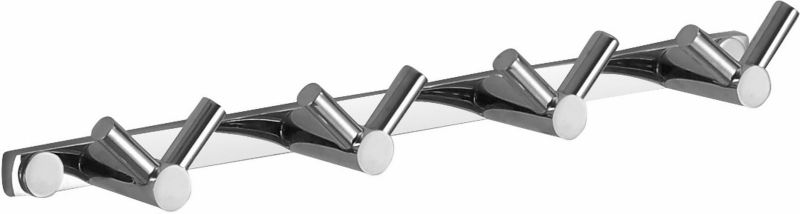 Wieszak na ręczniki Stella chromowany 4-hakowy podwójny montaż ścienny 1 szt.