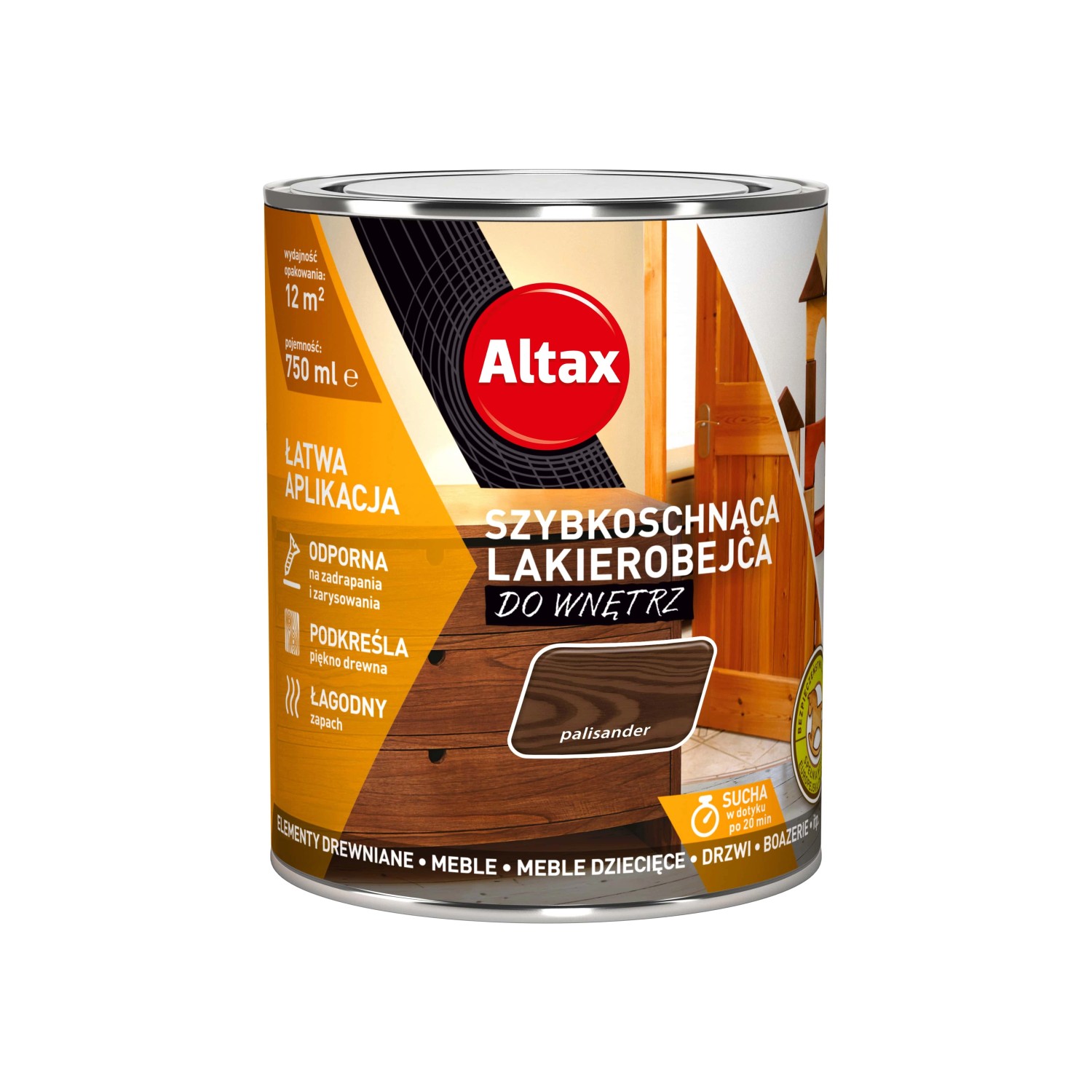 Altax Lakierobejca szybkoschnąca palisander 750 ml