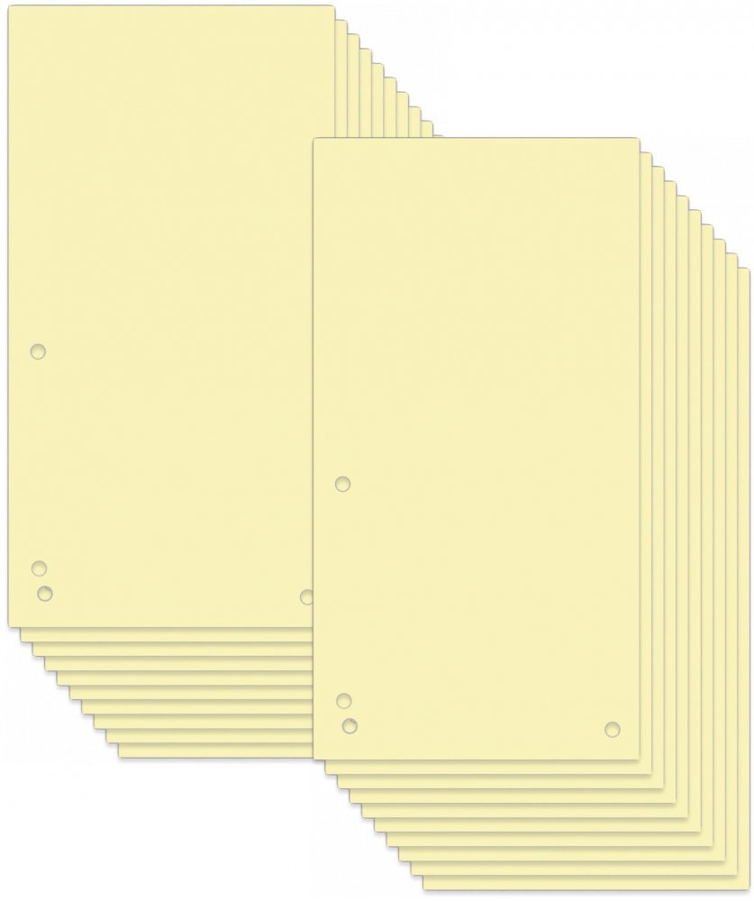 20x Przekładki do segregatora Donau, kartonowe, 1/3 A4, 100 kart, żółty