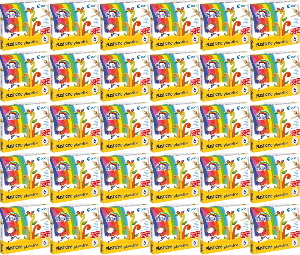 50x Plastelina Fiorello, 96g, 6 kolorów