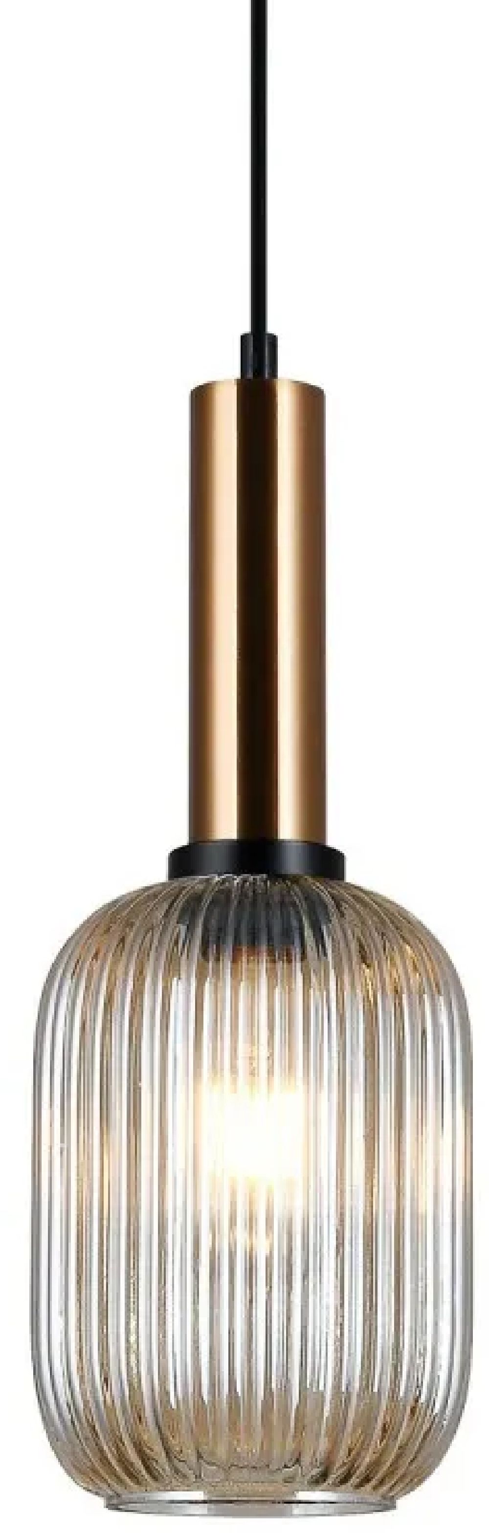 Italux Antiola lampa wisząca 1x40 W mosiądz PND-5588-1M-BRO+AMB